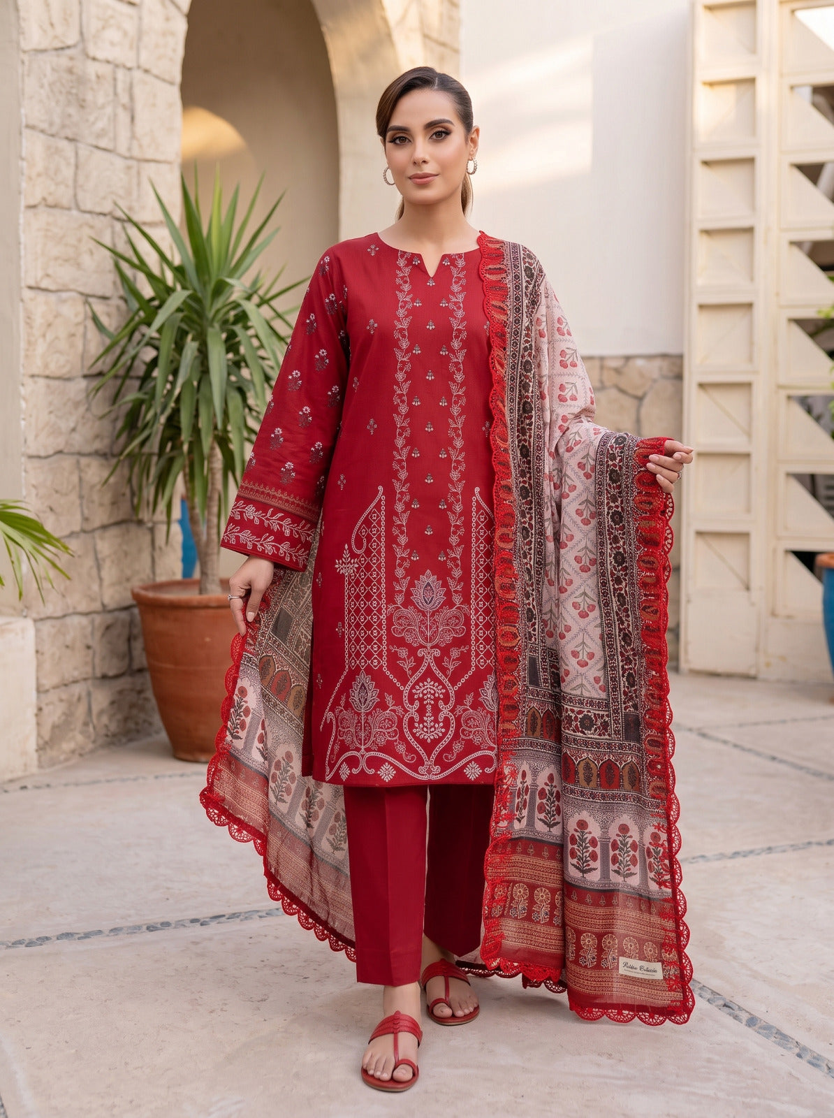 HY Lawn Embroidered 3Piece D-003